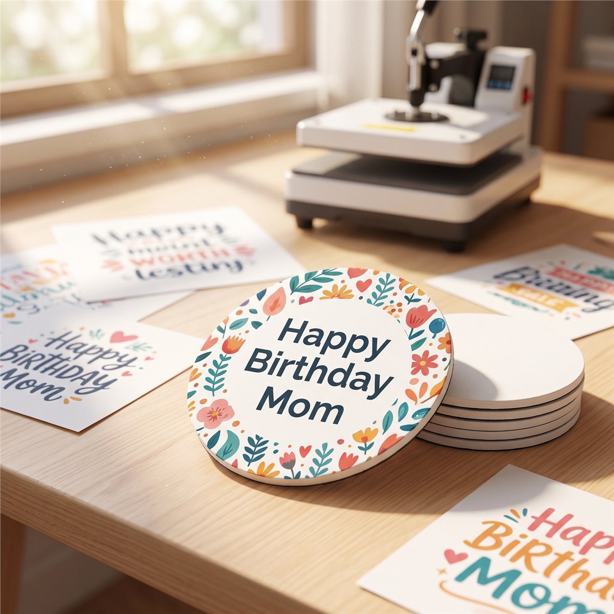 Coaster Sublimation Blank - 【ABFS】80 stuks blanco sublimatie-onderzetters voor bekers,