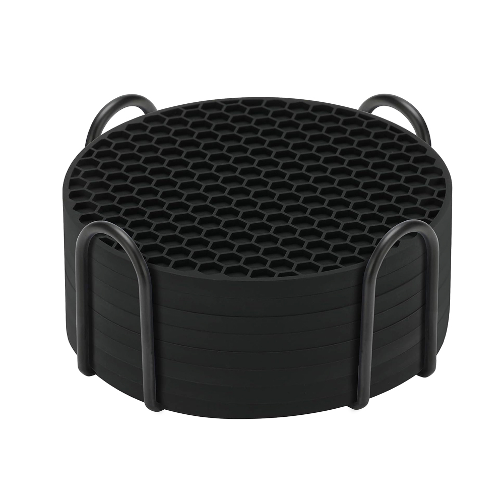 Coaster Sublimation Blank - Siliconen onderzetterset met houder voor drankjes,