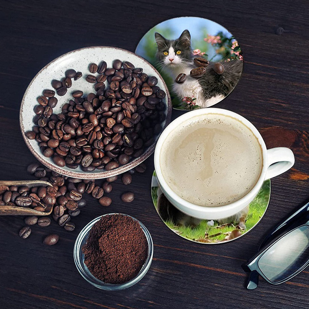 Coaster Sublimation Blank - 50 stuks thermische sublimatieonderzetters, ronde sublimatieonderzetters,