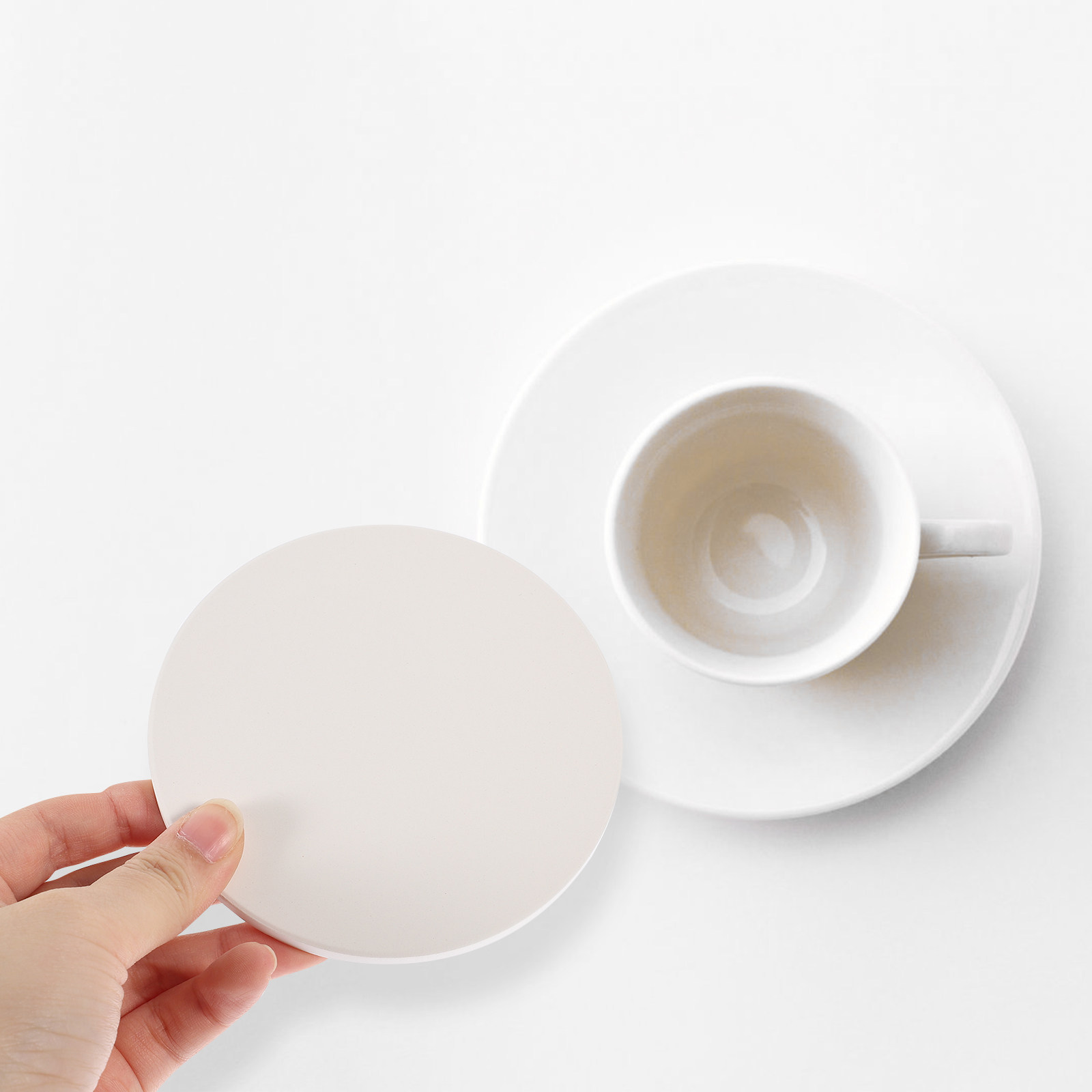 Coaster Sublimation Blank - 10 set keramische sublimatie-onderzetters, blanco, voor