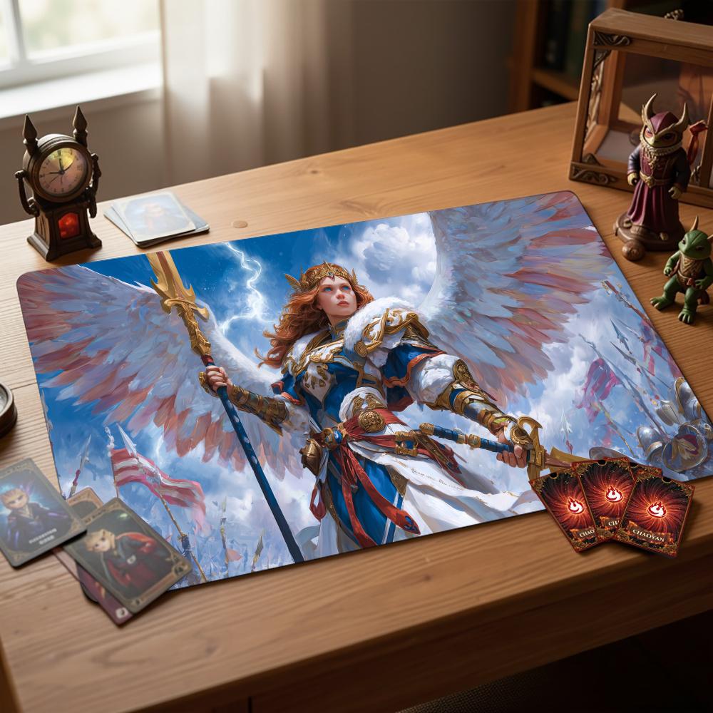 Door Mat Blank - Mysterieuze vrouwelijke krijger Magic Card Battle
