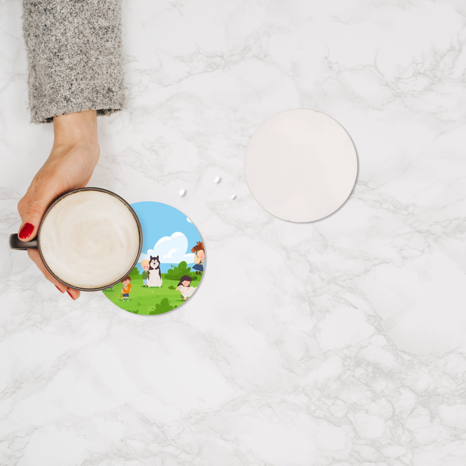 Coaster Sublimation Blank - Sublimatie houten onderzetters 10 stuks, blanco's