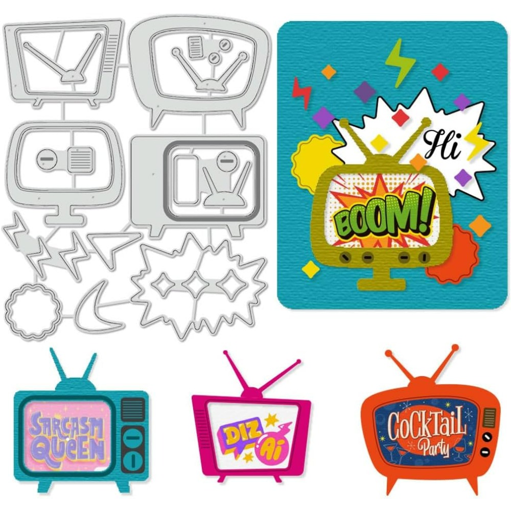 Retro TV-stansmessen stencils  - Metal Photo Panel recensie en prijs