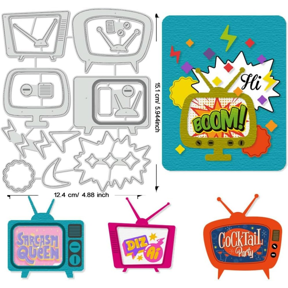 Retro TV-stansmessen stencils  - Metal Photo Panel recensie en prijs