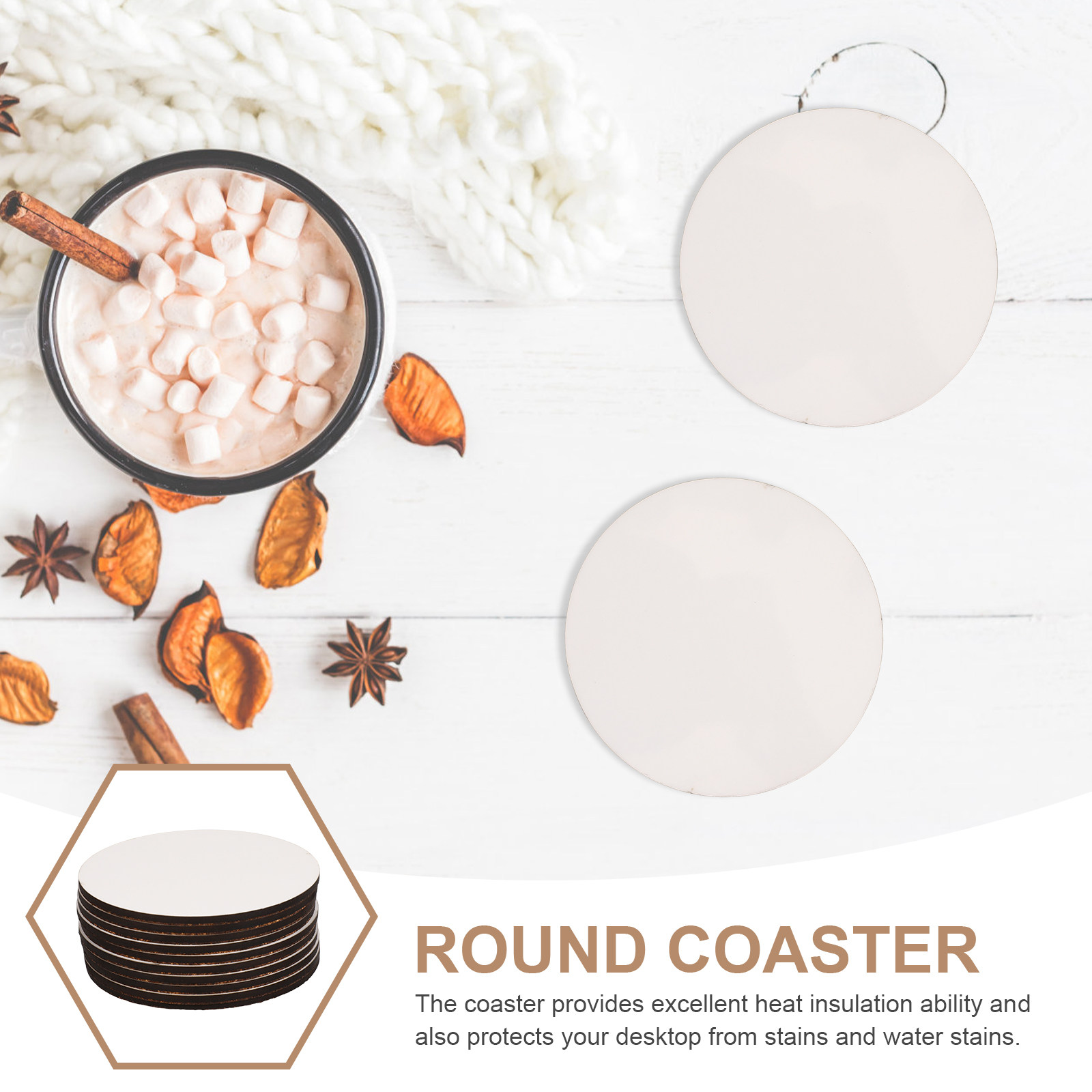 Sublimatie houten onderzetters - Coaster Sublimation Blank recensie en prijs